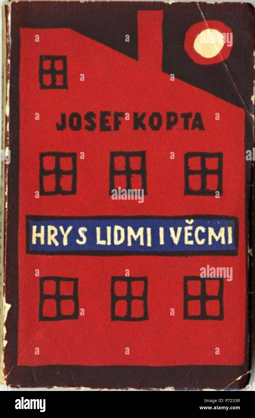 24 Josef Čapek - Josef Kopta Hry, s i (obálka lidmi věcmi knihy, 1927) Foto de stock