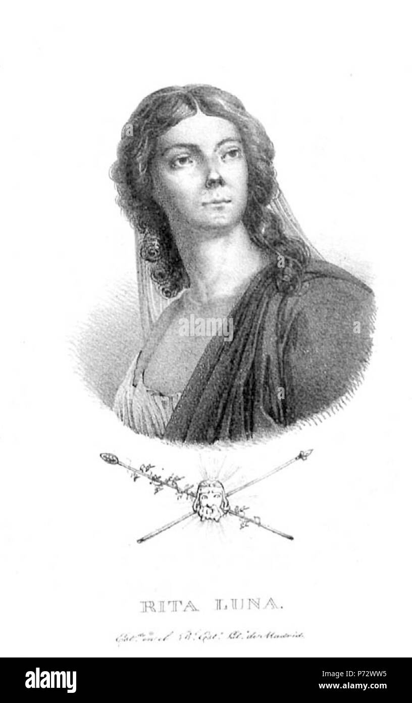 1 1832-04-05, Cartas españolas, Rita Luna Foto de stock