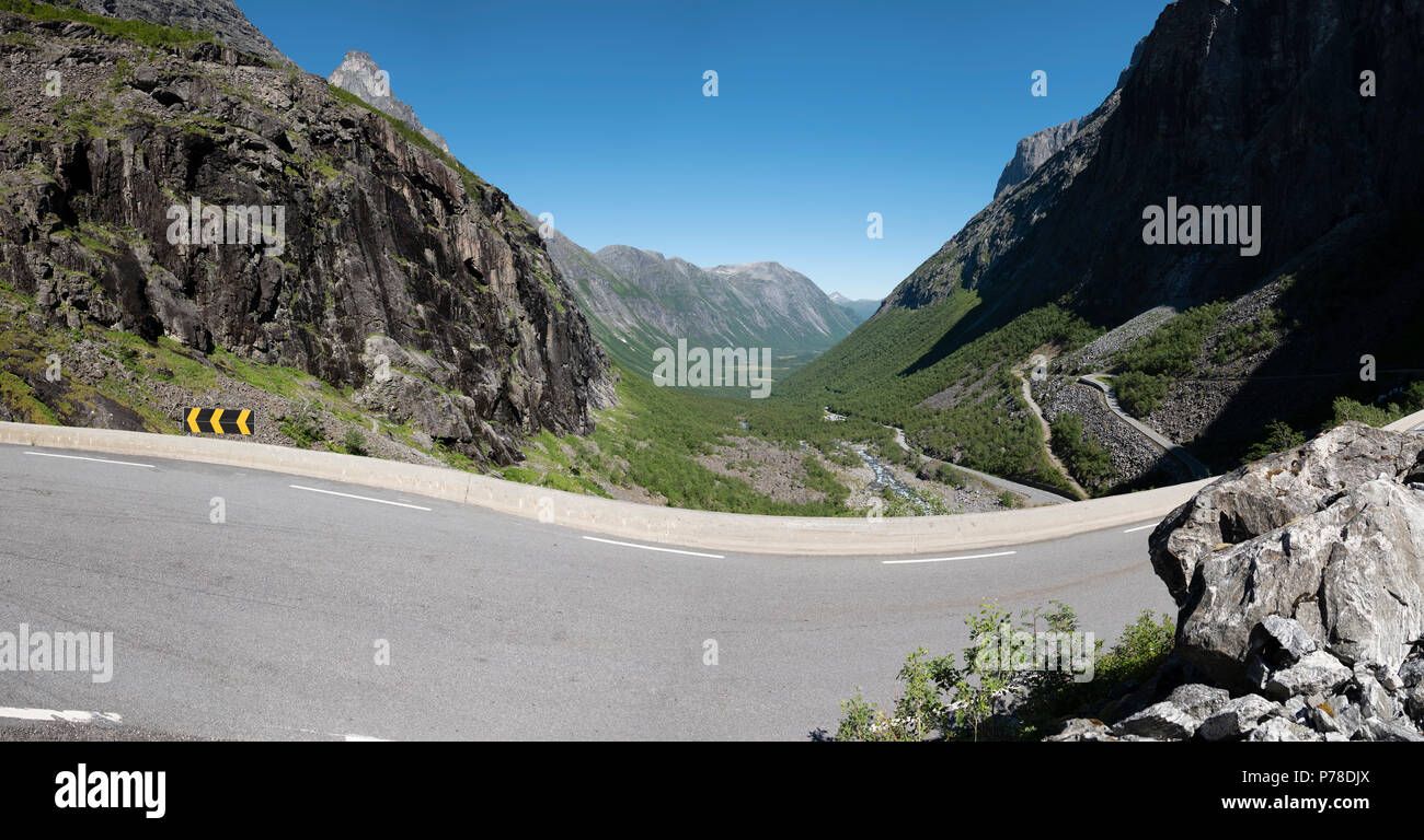Trollstigen pass, Noruega Foto de stock