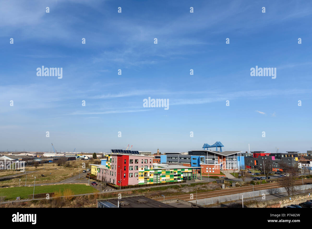 Middlesbrough Es Una Gran Ciudad Post Industrial En La Orilla Sur Del Rio Tees En North Yorkshire Inglaterra Del Nordeste Fundada En 10 Fotografia De Stock Alamy