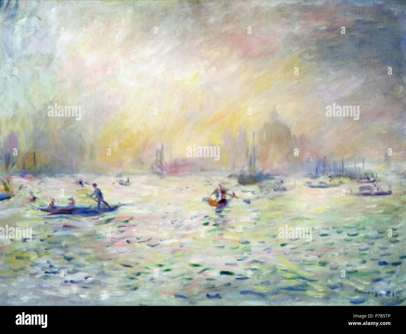 74 Renoir Venecia-Fog Foto de stock