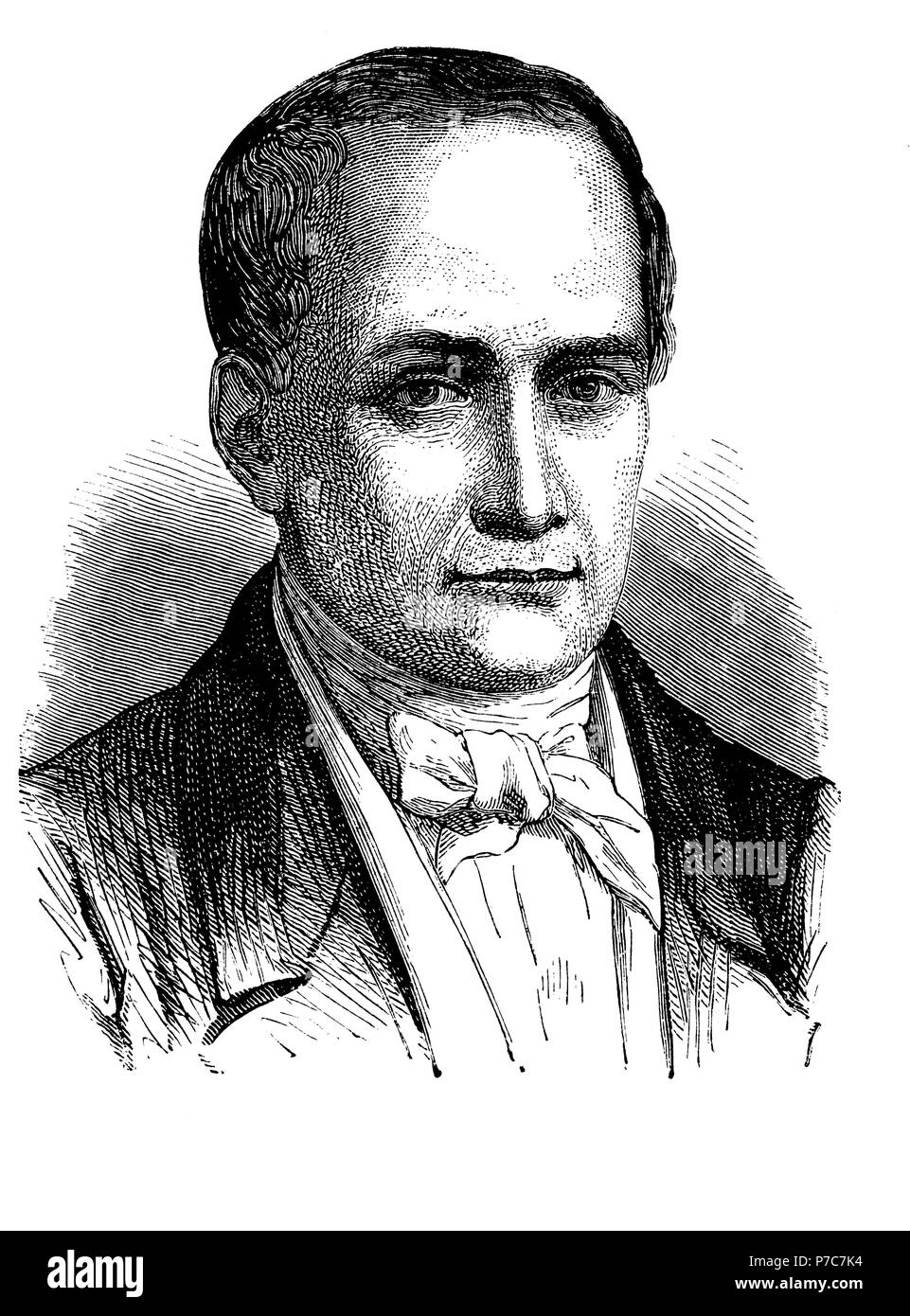 Joseph Nicéphore Niépce (1765-1833), francés, inventor de la fotografía.  Grabado de 1873 Fotografía de stock - Alamy