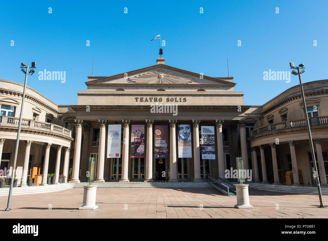 Teatro Solís, Teatro y emblemático de Montevideo, Uruguay Foto de stock