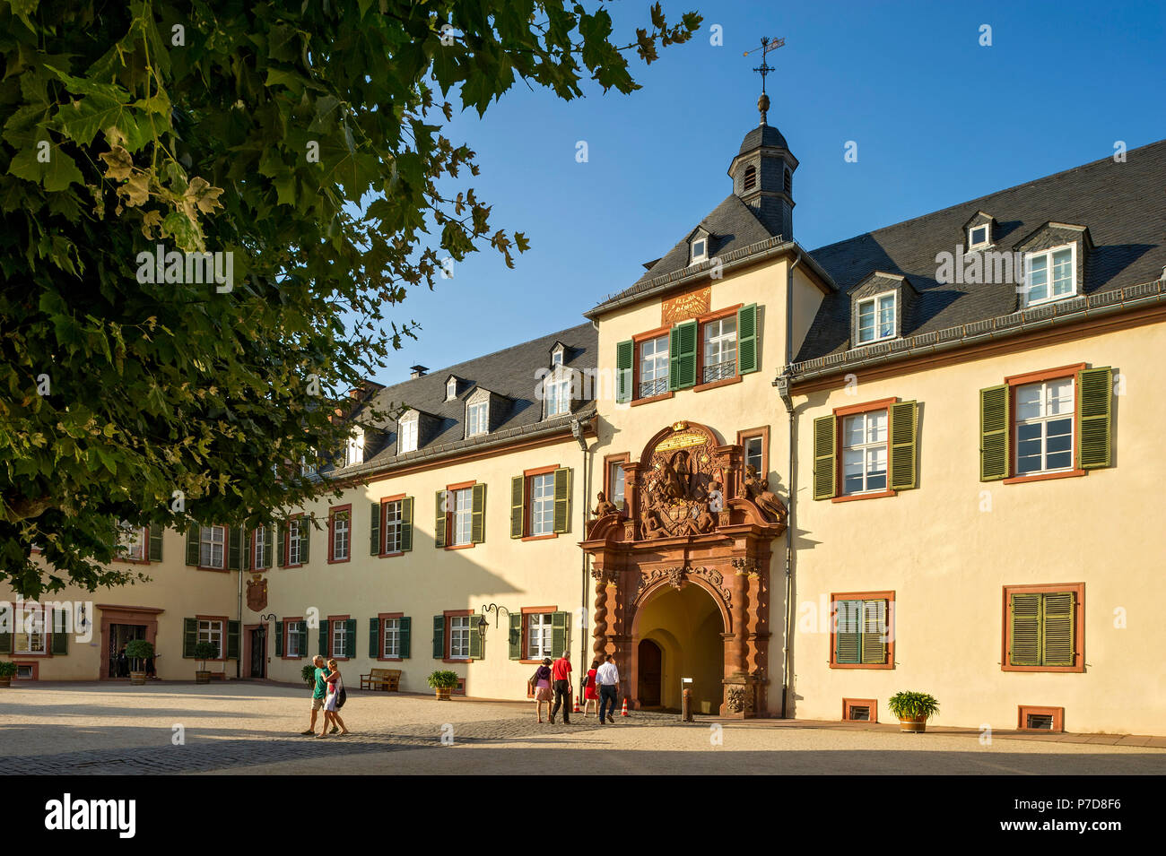 El landgrave castillo barroco y puerta superior, Bad Homburg vor der Höhe, Hesse, Alemania Foto de stock