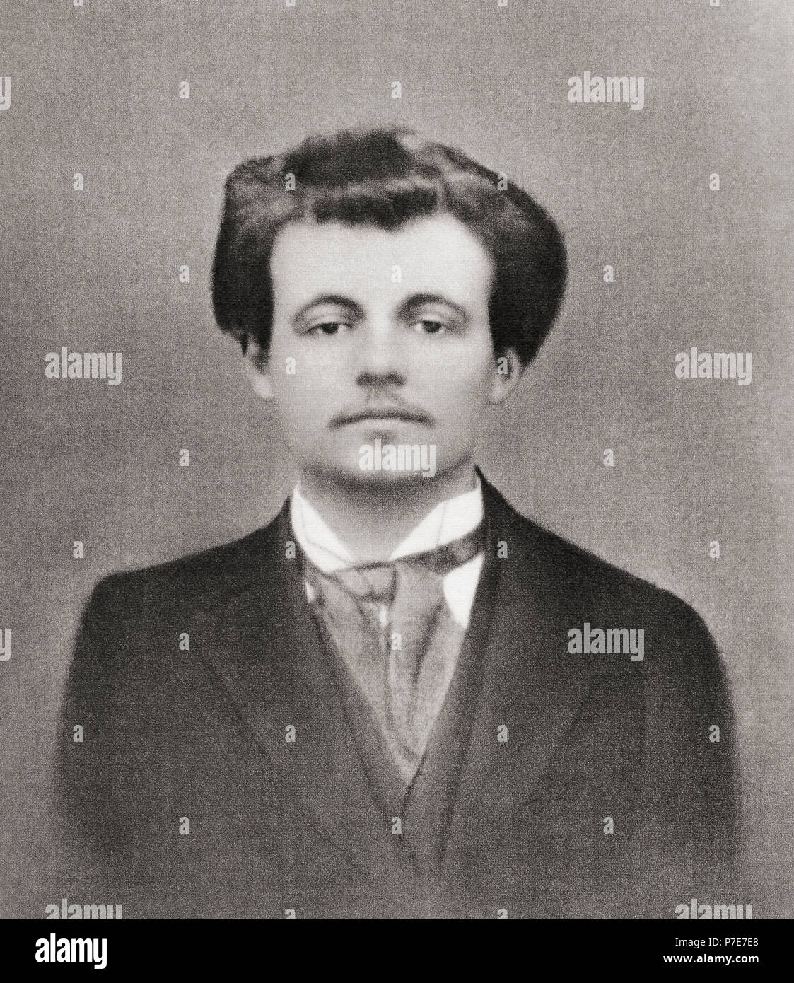 Alfred Jarry, 1873 - 1907. Escritor y dramaturgo francés simbolista. Después de una impresión contemporánea. Foto de stock