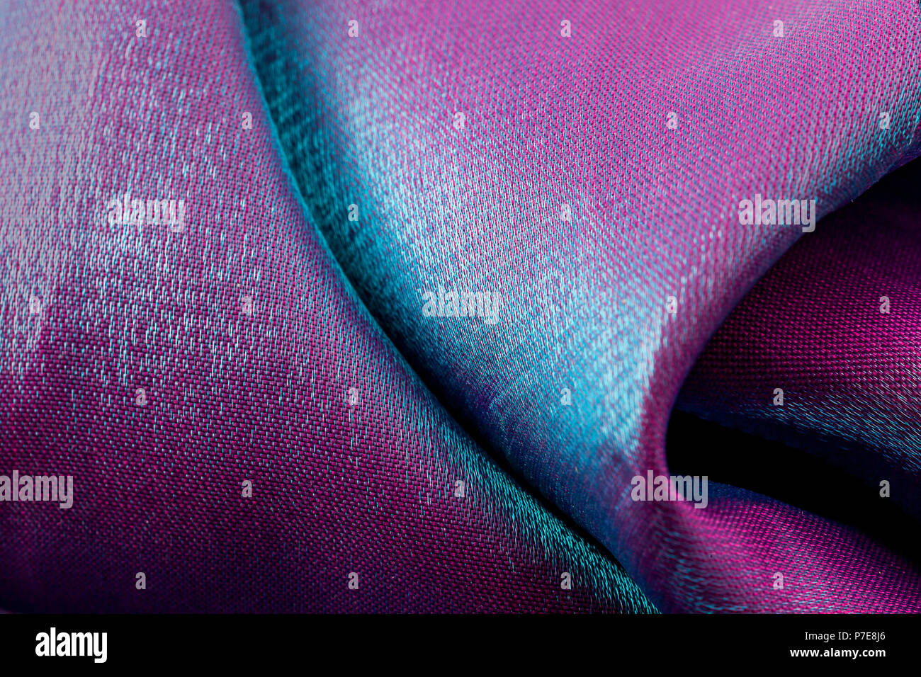 Formas de textura de tela azul y púrpura Foto de stock