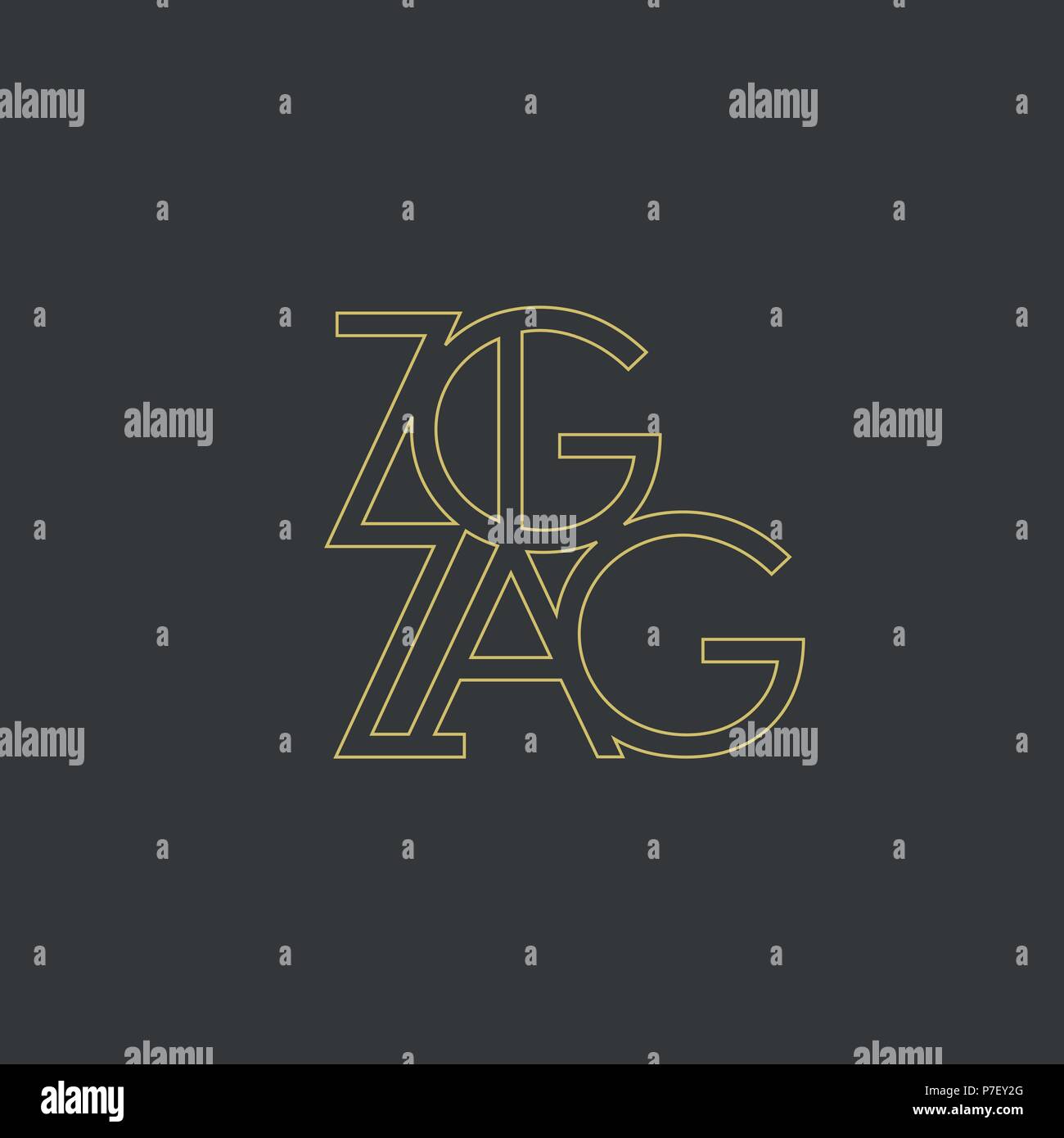 Aislante Herméticamente Bocadillo Plantilla de logotipo letras Z, zigzaz, al estilo de un dibujo técnico con  líneas Imagen Vector de stock - Alamy