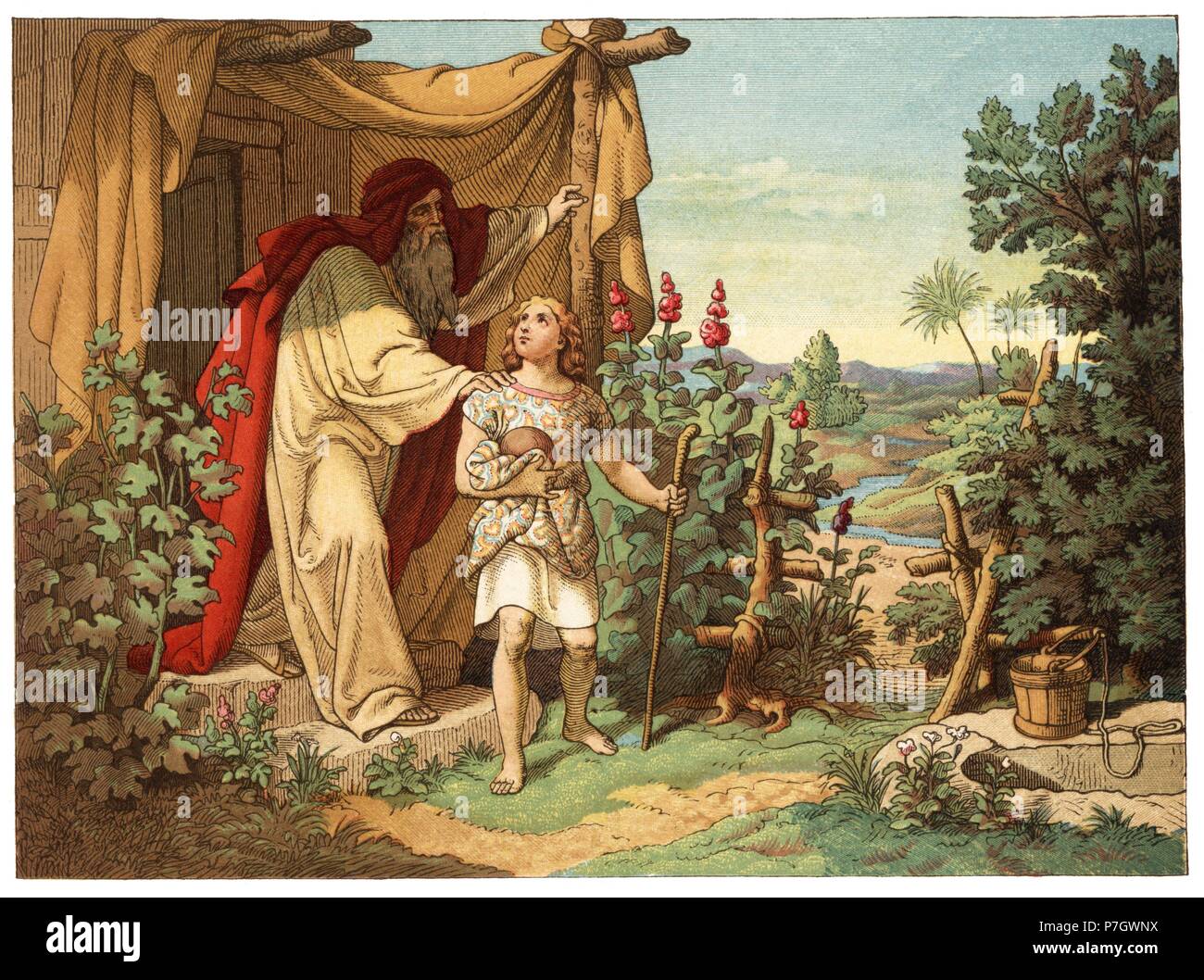 Historia Sagrada. El patriarca Jacob, el padre de José, lo envía con