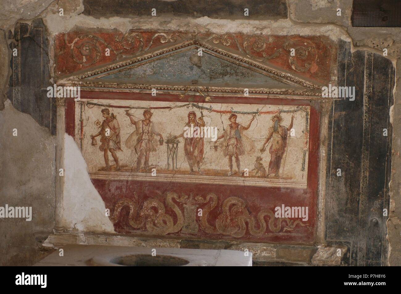 LARARIO - Siglo I. Ubicación: exterior, Italia. Foto de stock