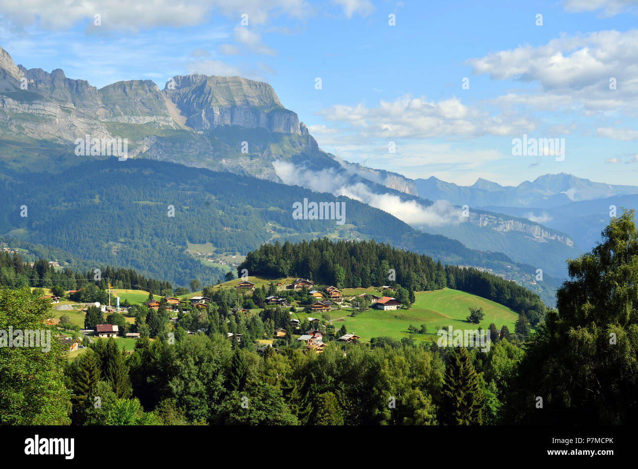 Francia, Haute Savoie, meseta conj. Foto de stock