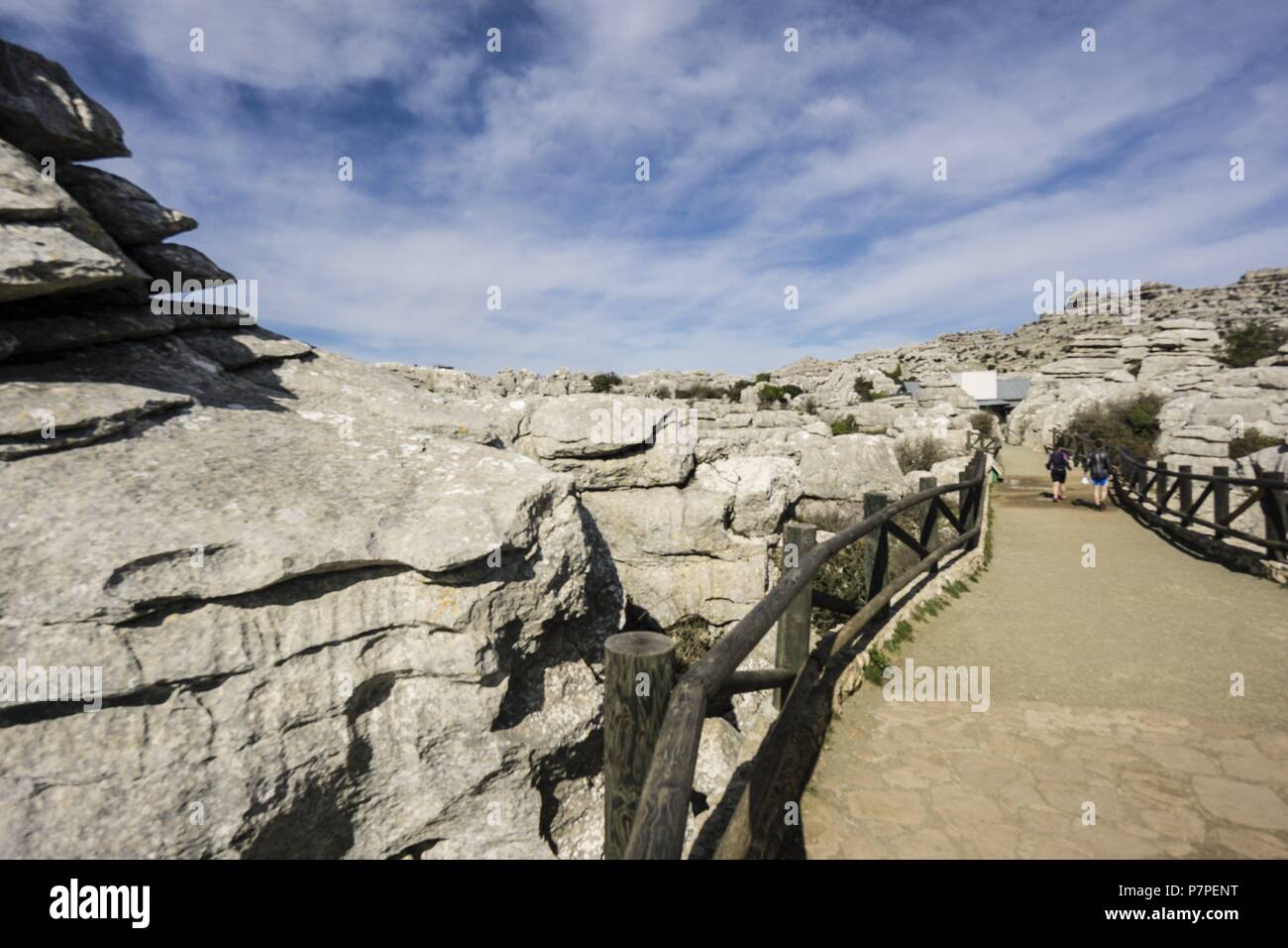 Paraje Natural Torcal de Antequera, términos municipales de Antequera y Villanueva de la Concepción, provincia de Málaga, Andalucía, España. Foto de stock