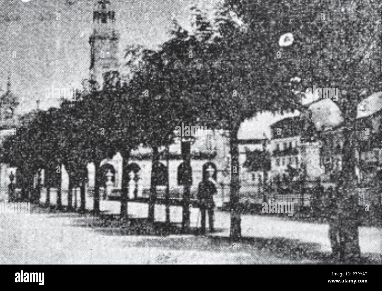 19 Almanaque Gallego, 1898, p. 81, Paseo del Cantón de Lugo Foto de stock