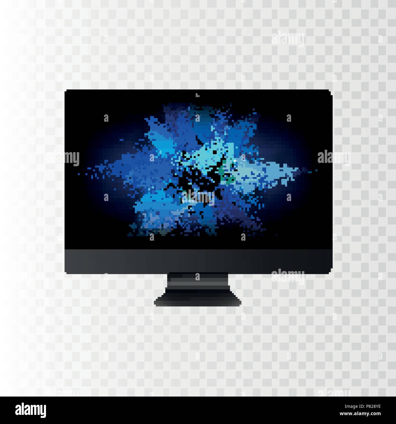 Ilustracion Vectorial De Stock Personal Realista Realista Ordenador De Sobremesa Profesional Pc Monitor De Pantalla Plana Moderno Pantalla De Ordenador Aislado Sobre Un Fondo Transparente Fondos De Pantalla En La Pantalla Imagen