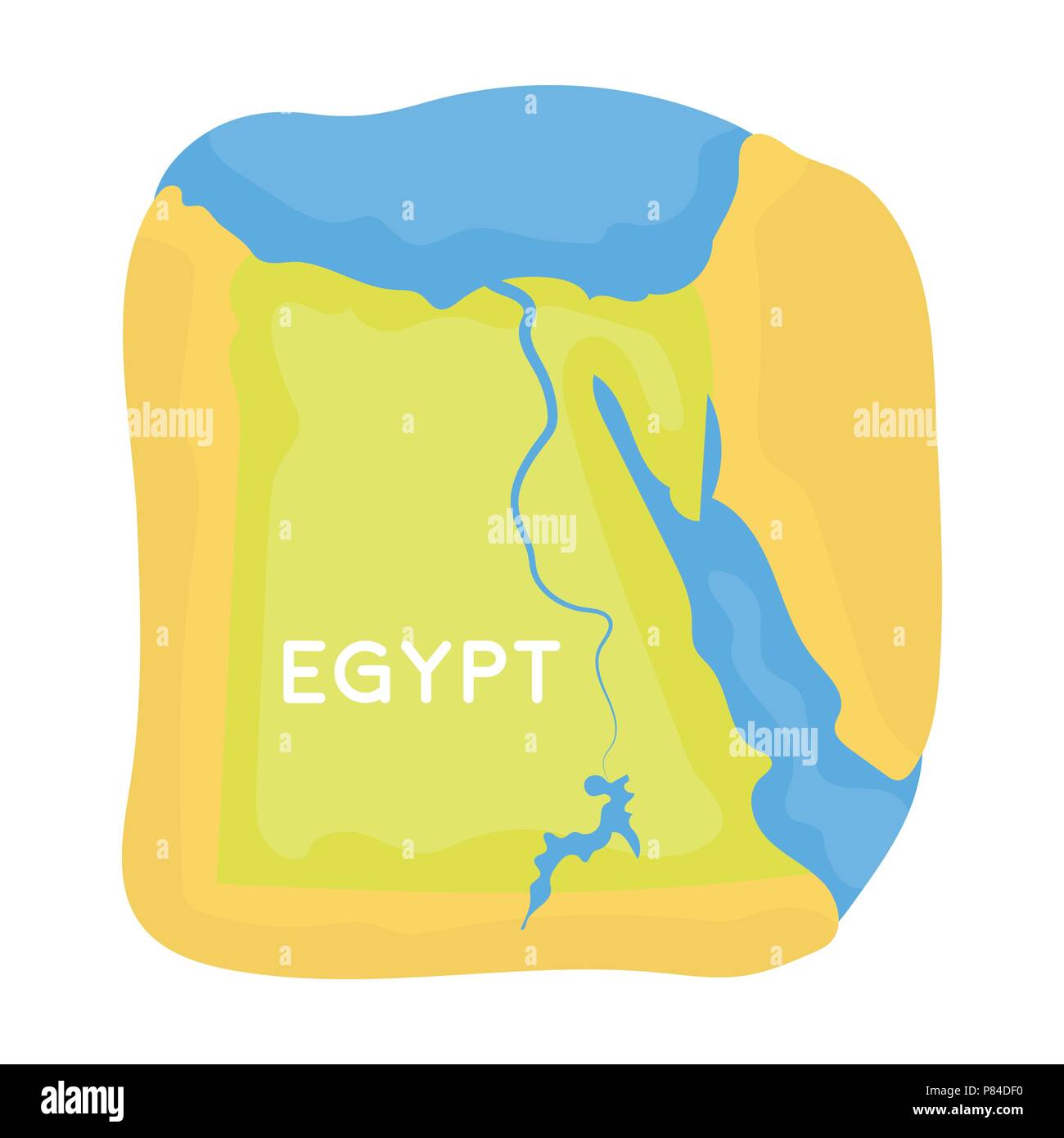 Territorio de Egipto icono en el estilo de dibujos animados aislado sobre  fondo blanco. Egipto antiguo símbolo ilustración vectorial Imagen Vector de  stock - Alamy