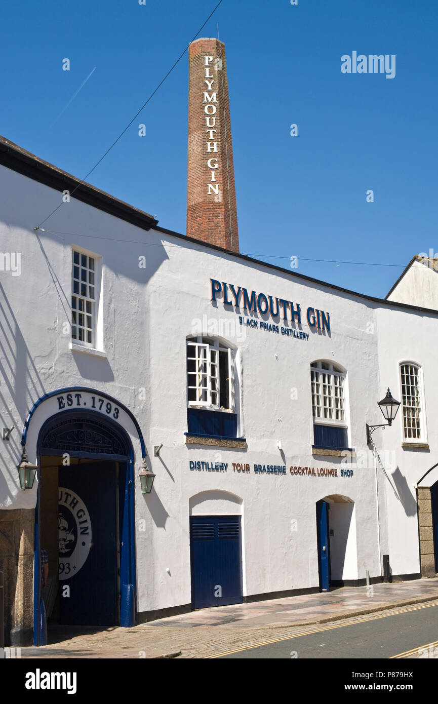 Plymouth Gin distillery establecido en 1793 Plymouth Devon, Inglaterra Foto de stock