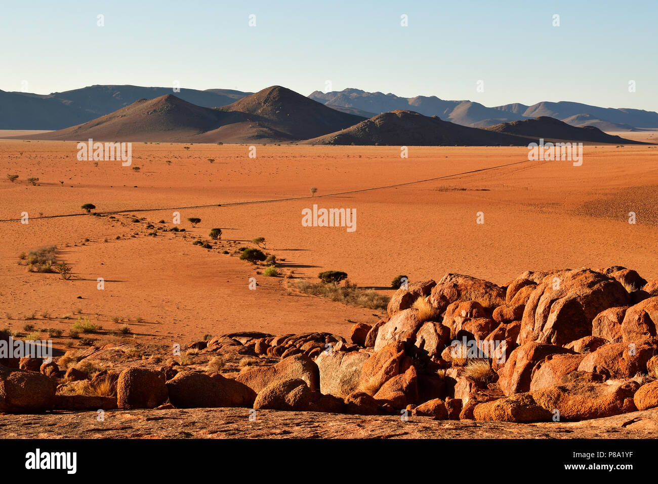 El paisaje desierto, montañas, Tiras Namibia Foto de stock