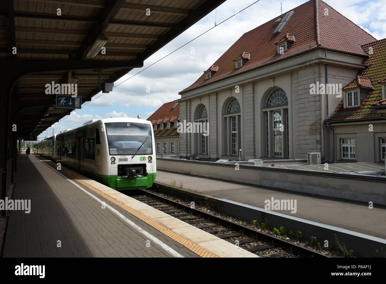 Estación de ferrocarril de Weimar en Turingia, Alemania, Europa Foto de stock