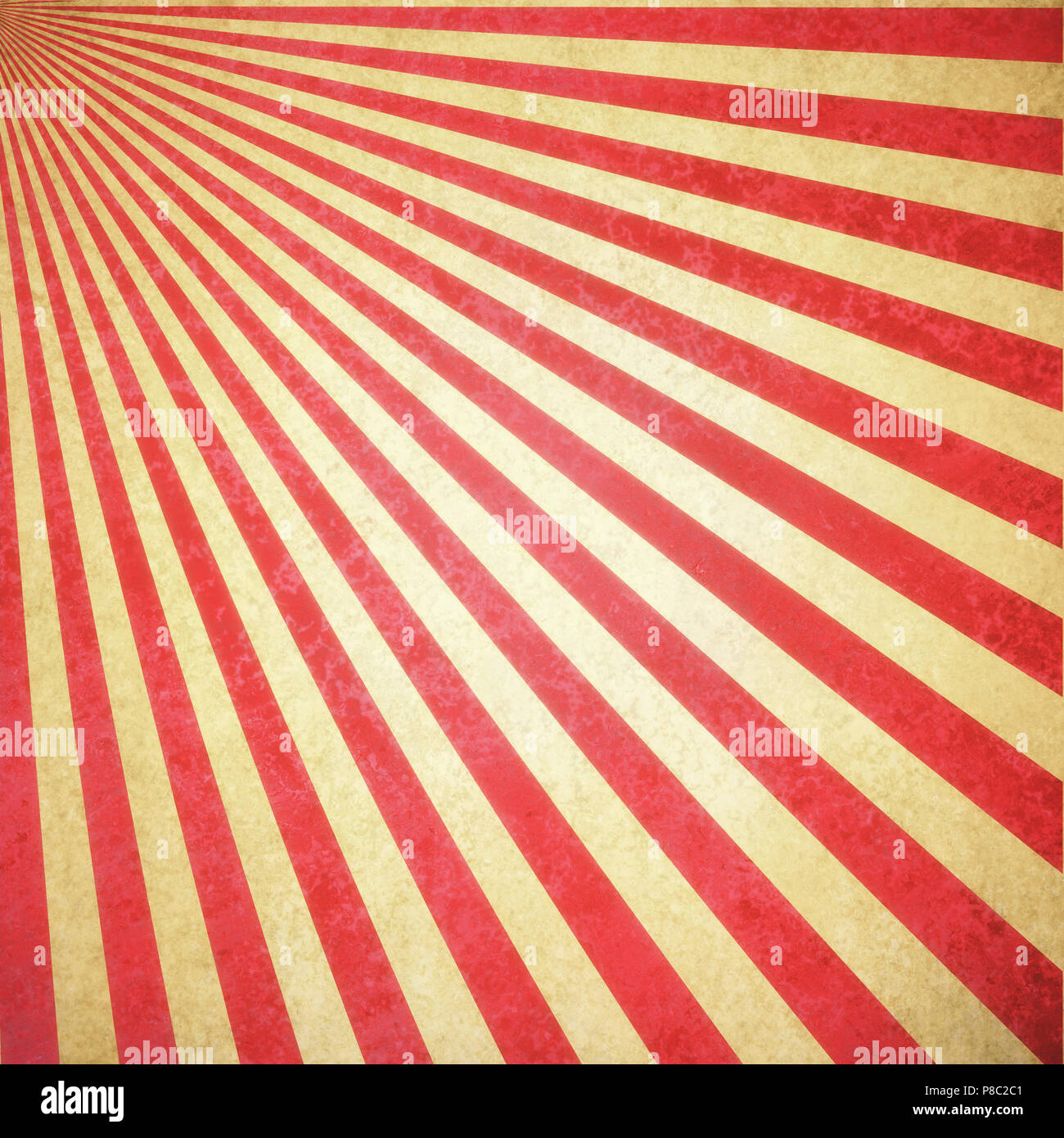 Oro rojo sunburst fondo abstracto, estilo vintage retro sunbeam o rayas en diagonal diseño con textura Foto de stock