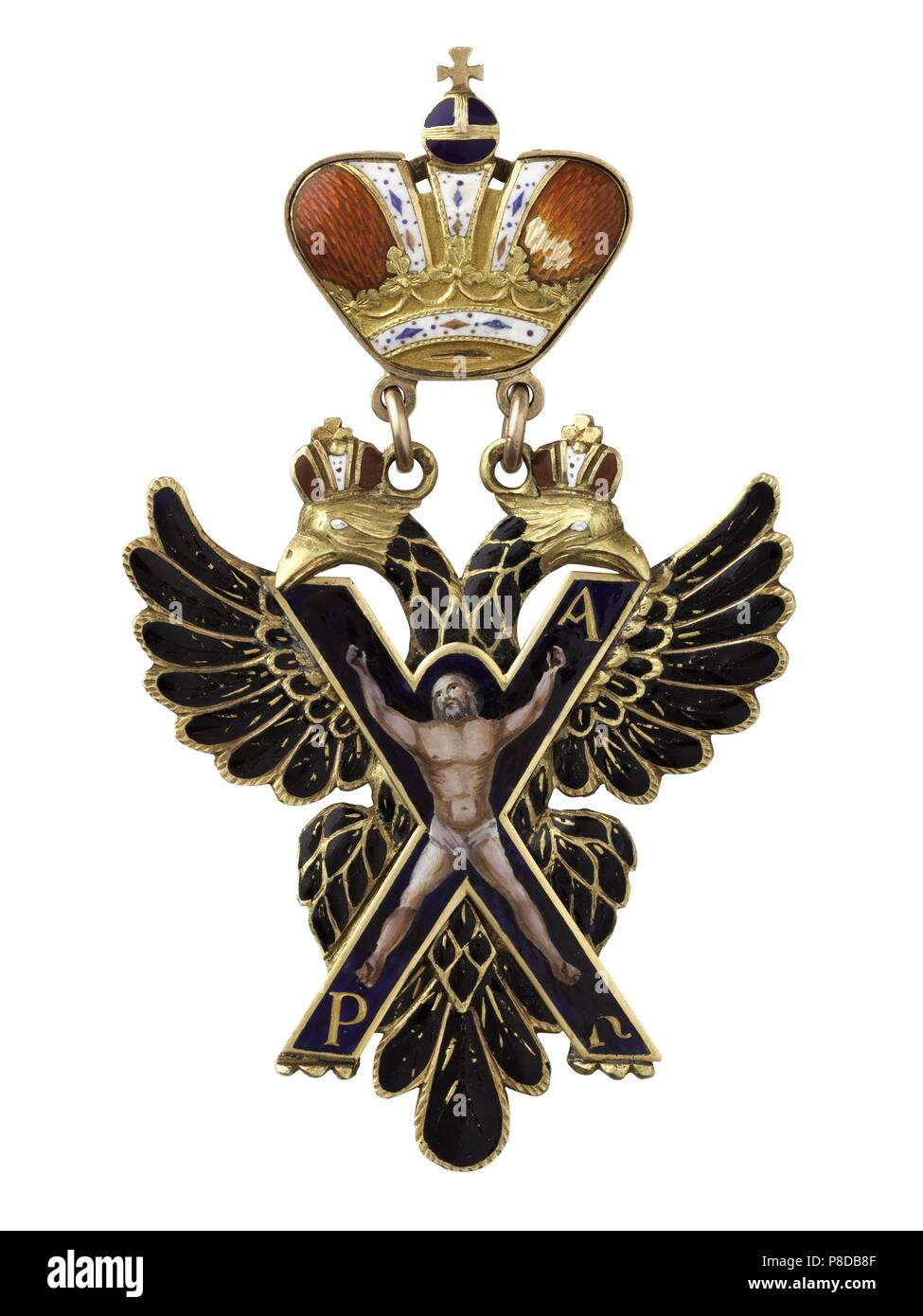 Insignia de la Orden de San Andrés Apóstol el First-Called. Museo: Museo Nacional de Historia, Moscú. Foto de stock