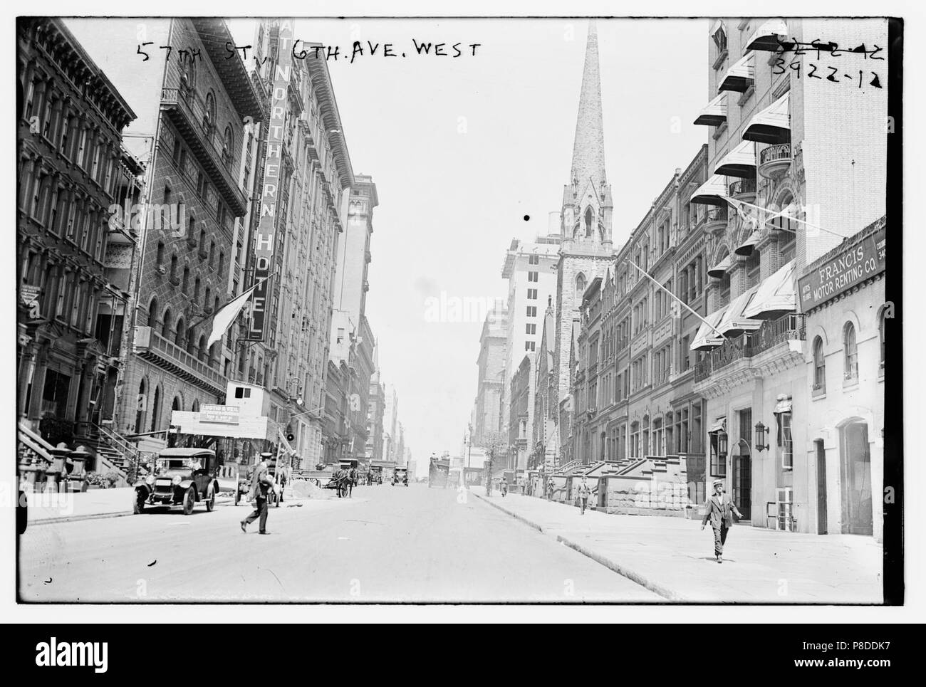 57Th St., 6th Ave., West Foto de stock