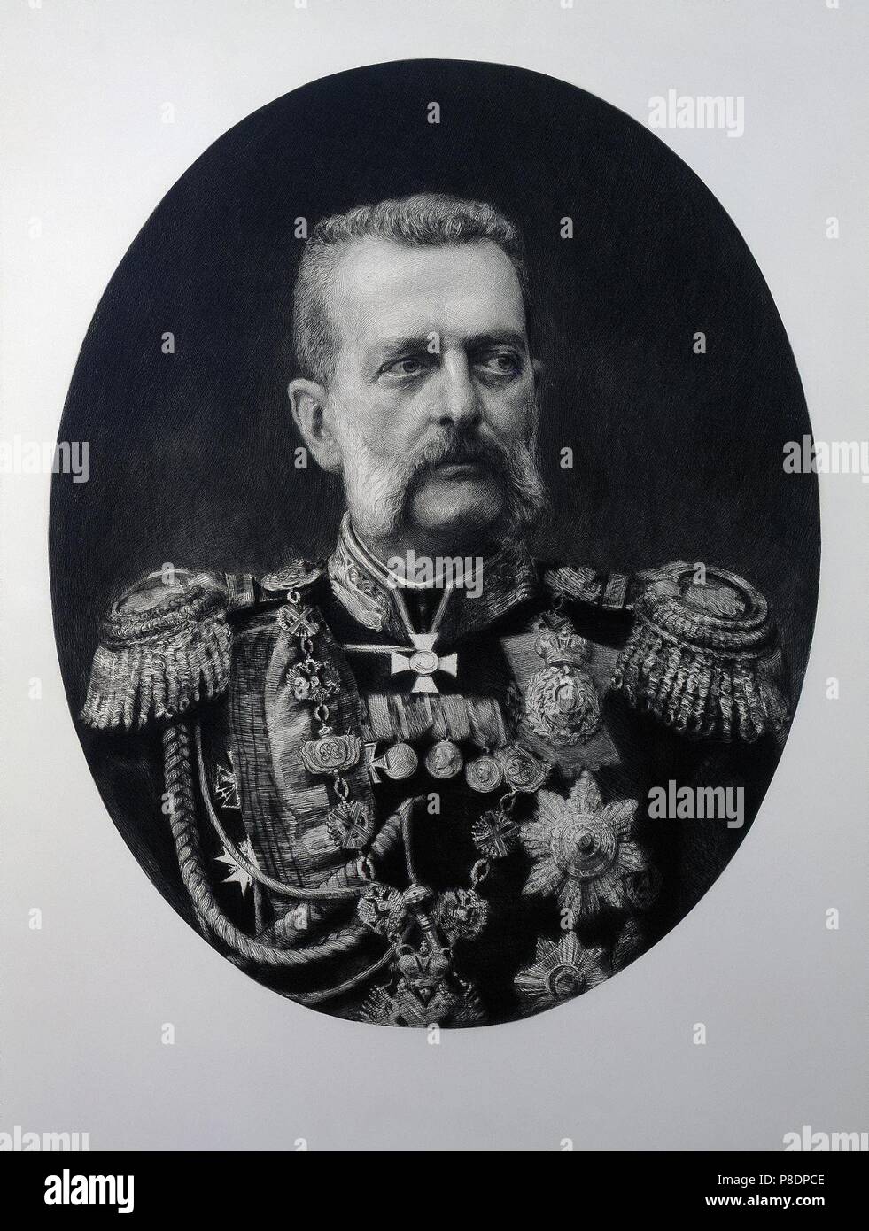 Retrato del Gran Duque Vladimir Alexandrovich de Rusia (1847-1909). Museo Estatal del Hermitage, en San Petersburgo. Foto de stock