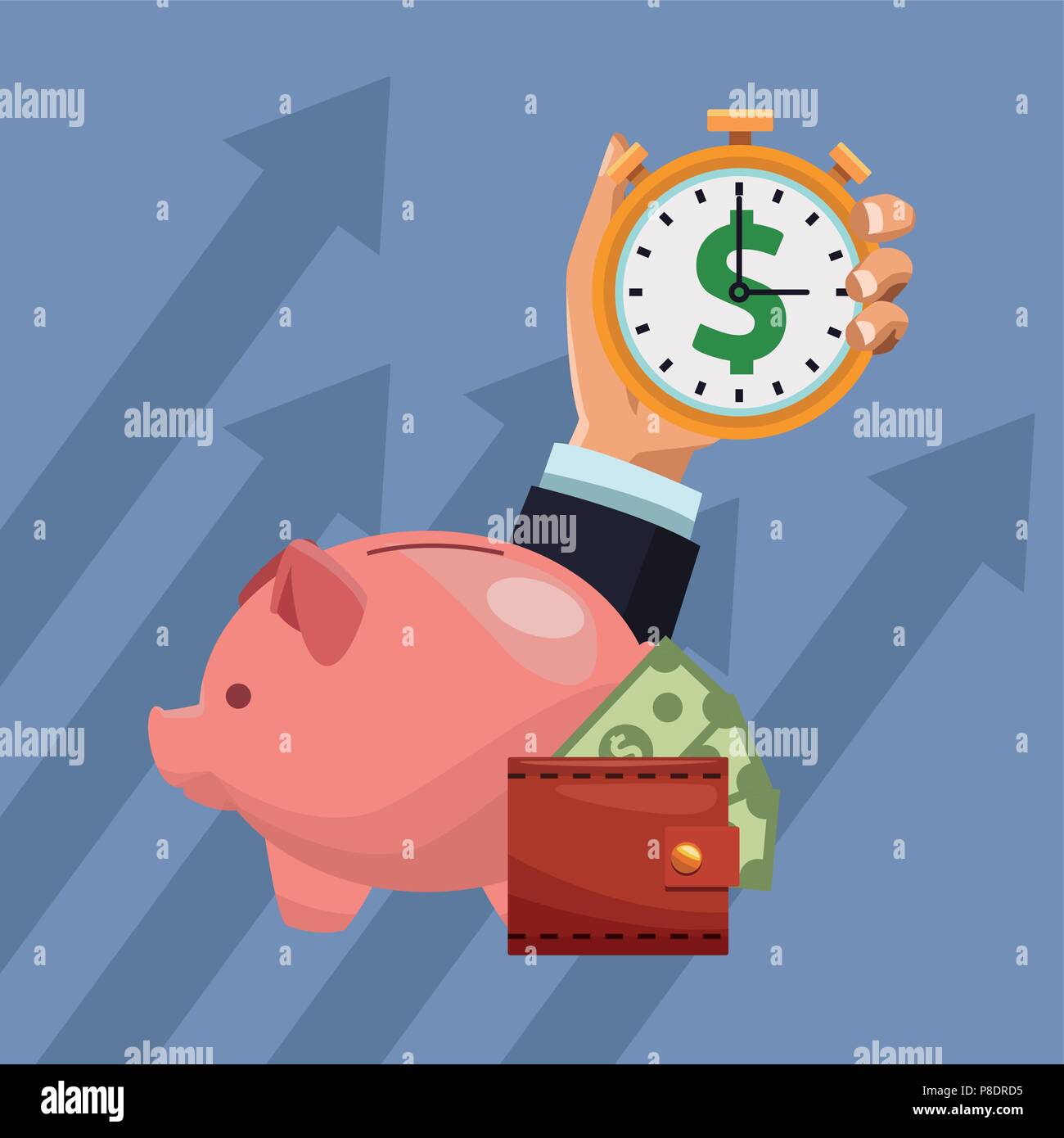 Bourgeon Ingresos evaluar Ahorro e inversión de dinero Imagen Vector de stock - Alamy