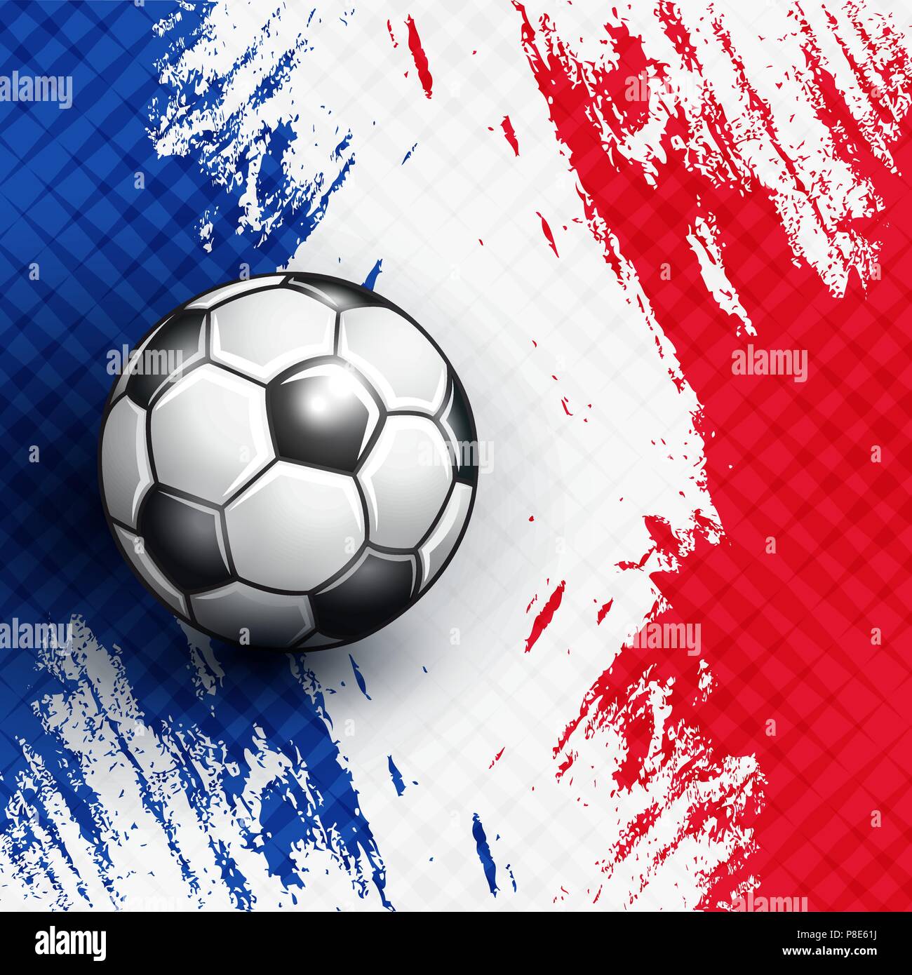 Balón de fútbol en Francia bandera fondos abstractos Imagen Vector de stock - Alamy