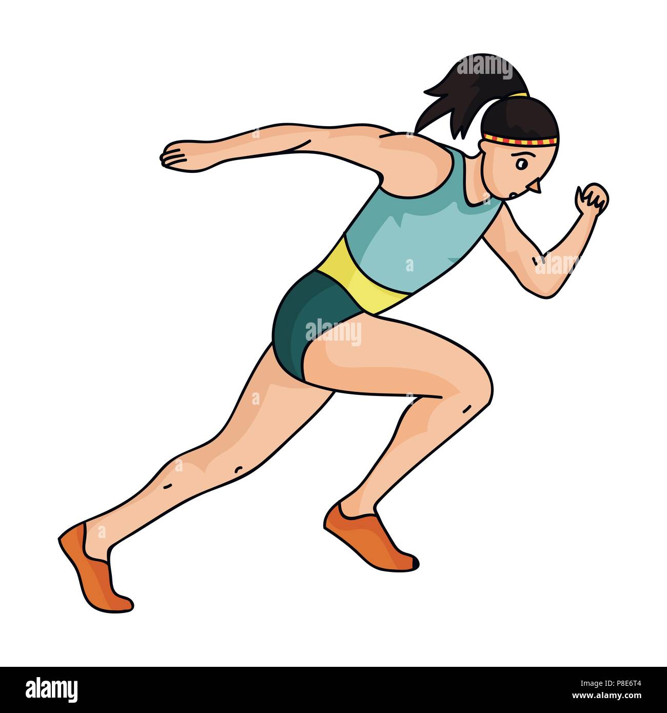 La niña está metida en  Olimpiadas en  deportes  Olímpicos único icono en el estilo de dibujos animados de símbolos  vectoriales ilustración web de stock Imagen Vector de stock - Alamy