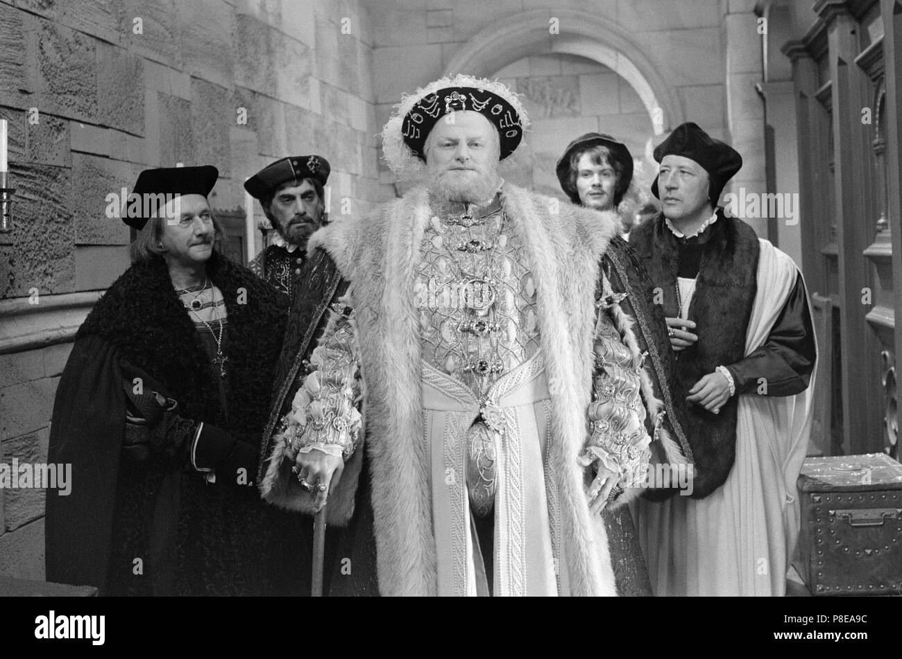 Enrique VIII y sus 6 esposas (1972) Keith Michell, Donald Pleasance, John Bennet, Bernard Hepton, Fecha: 1972 Foto de stock