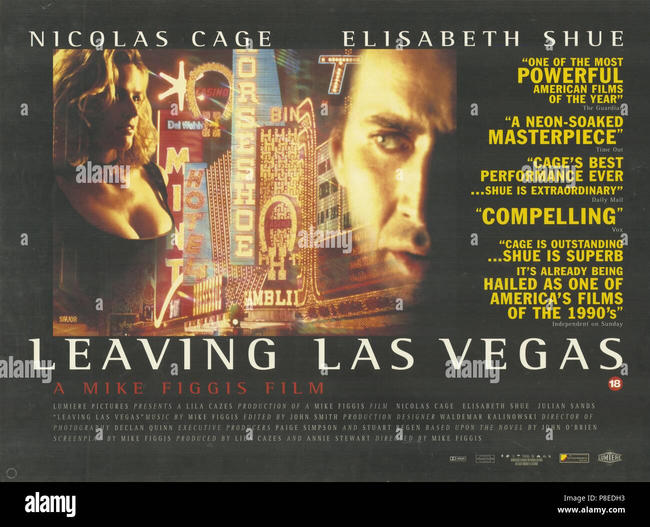 Leaving Las Vegas (1995) Publicidad información, Nicholas Cage, póster de  película Fecha: 1995 Fotografía de stock - Alamy