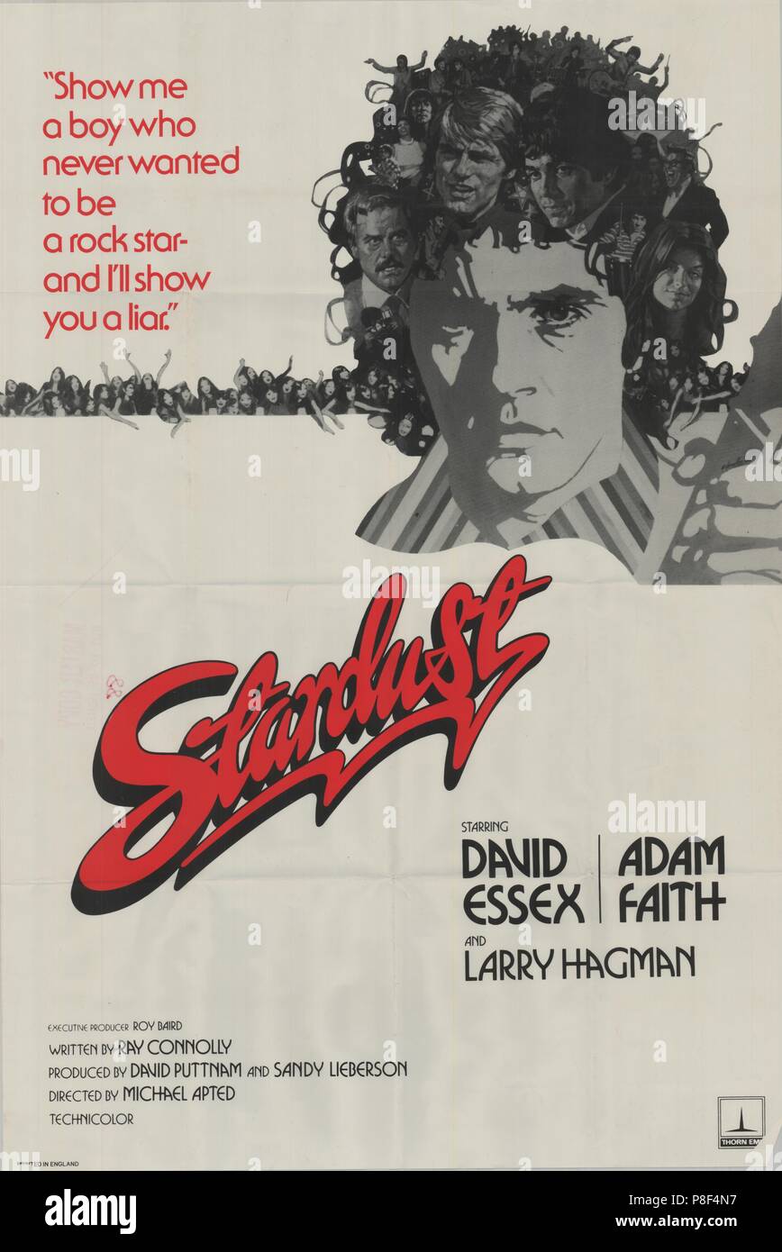Stardust (1974), Film información publicitaria cartel, Fecha: 1974 Foto de stock
