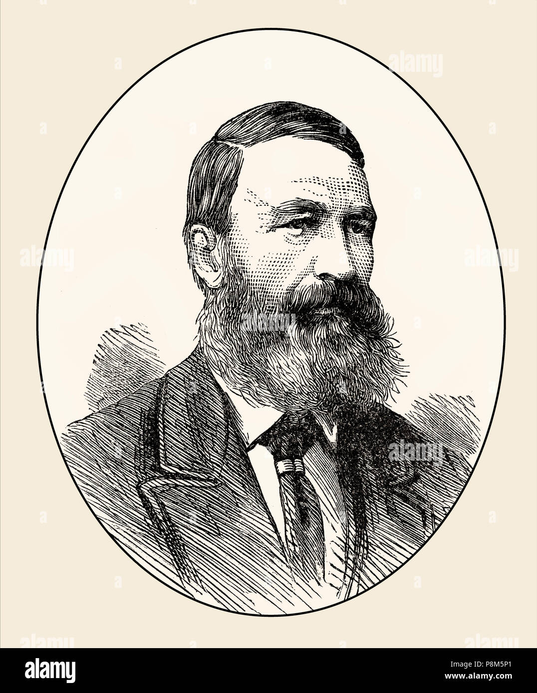 Petrus Jacobus Joubert o Piet Joubert, 1834 -1900, Commandant-General de la República de Sudáfrica desde 1880 a 1900 , desde British batallas en tierra Foto de stock