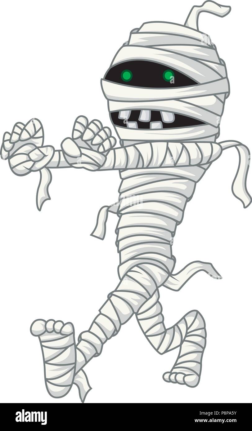 Momia de Halloween de dibujos animados Imagen Vector de stock - Alamy