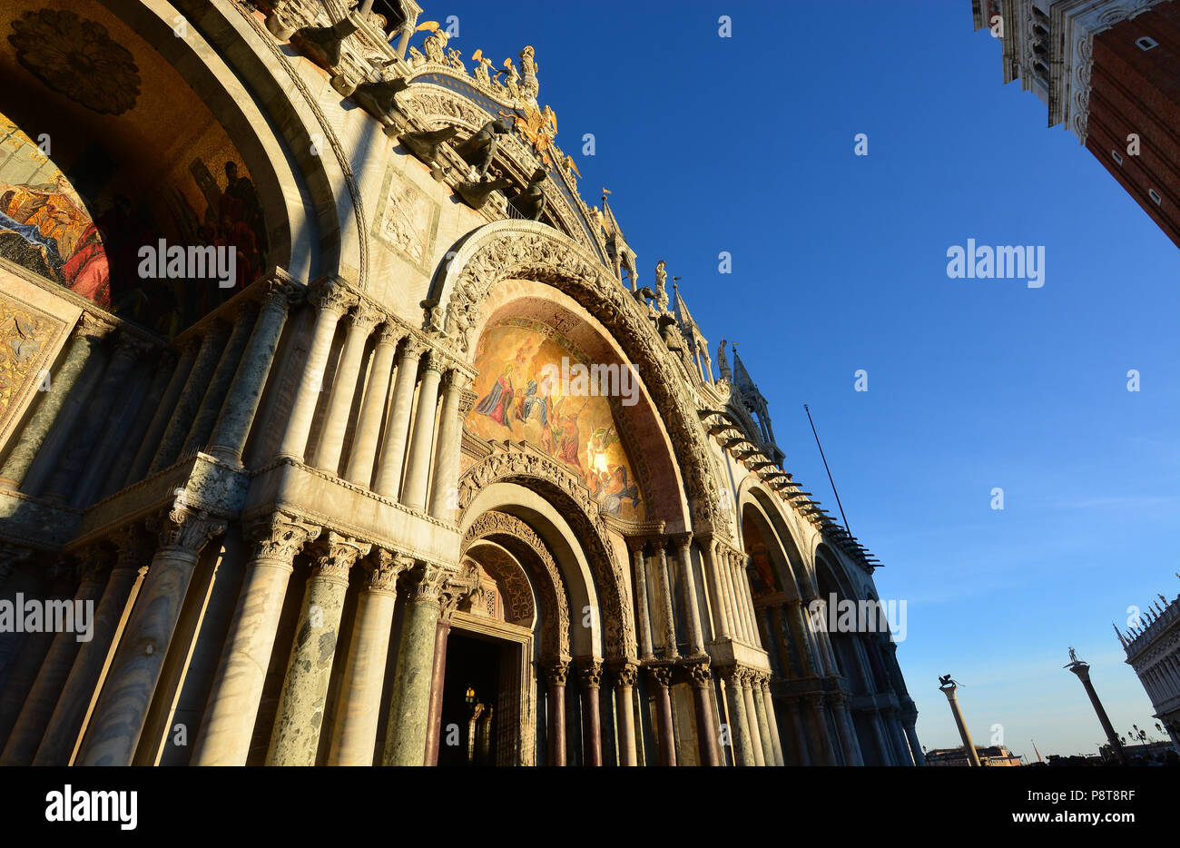 Detalles de la Catedral de San Marcos Venecia Foto de stock