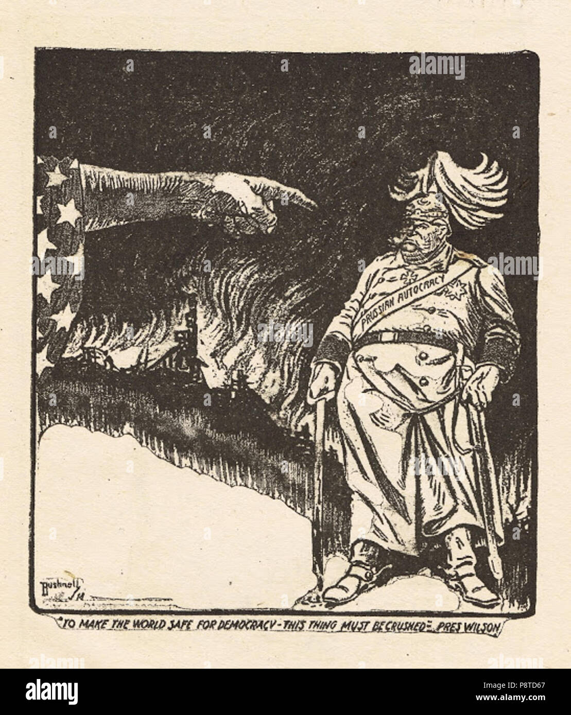 . 72 Bushnell historieta sobre los males del Imperio Alemán (1918) Foto de stock