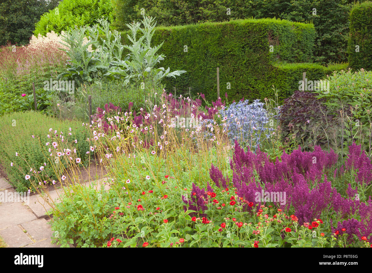 Newby Hall y jardines, Ripon, North Yorkshire, Reino Unido. El verano, de julio de 2018. Foto de stock