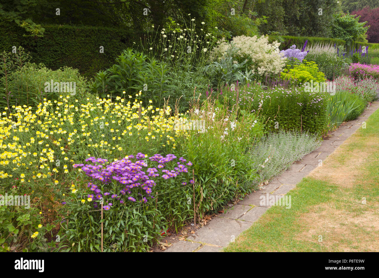 Newby Hall y jardines, Ripon, North Yorkshire, Reino Unido. El verano, de julio de 2018. Foto de stock