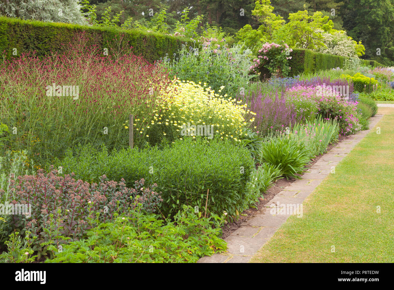 Newby Hall y jardines, Ripon, North Yorkshire, Reino Unido. El verano, de julio de 2018. Foto de stock