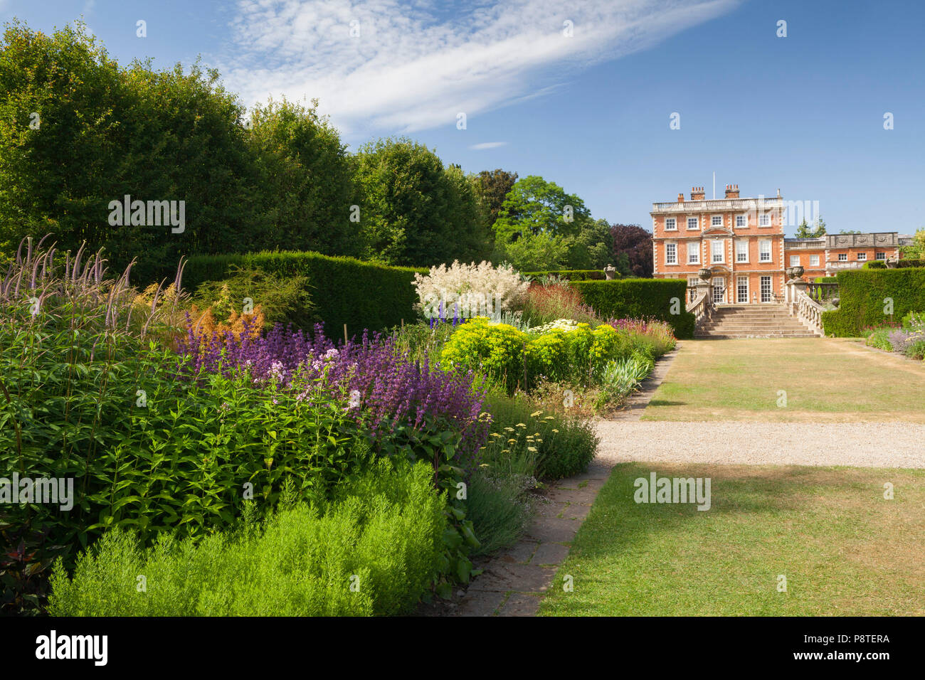 Newby Hall y jardines, Ripon, North Yorkshire, Reino Unido. El verano, de julio de 2018. Foto de stock