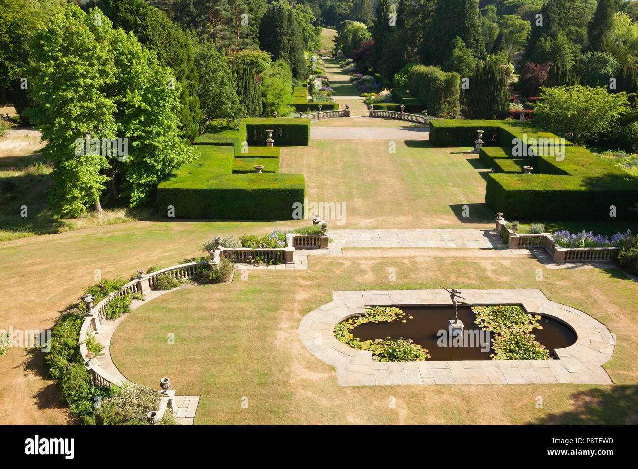 Newby Hall y jardines, Ripon, North Yorkshire, Reino Unido. El verano, de julio de 2018. Foto de stock