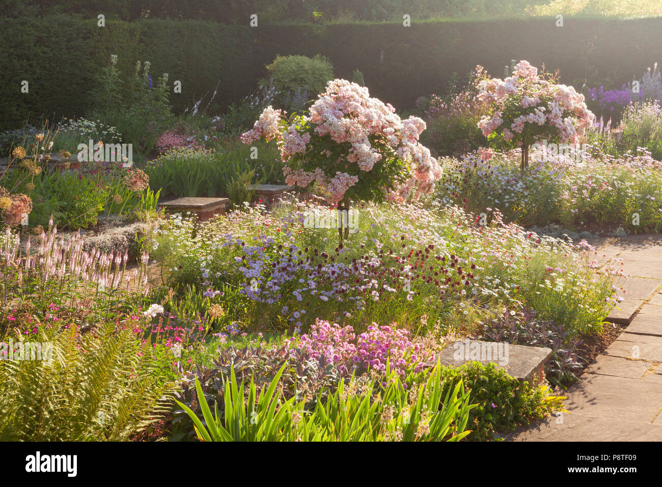 Newby Hall y jardines, Ripon, North Yorkshire, Reino Unido. El verano, de julio de 2018. Foto de stock