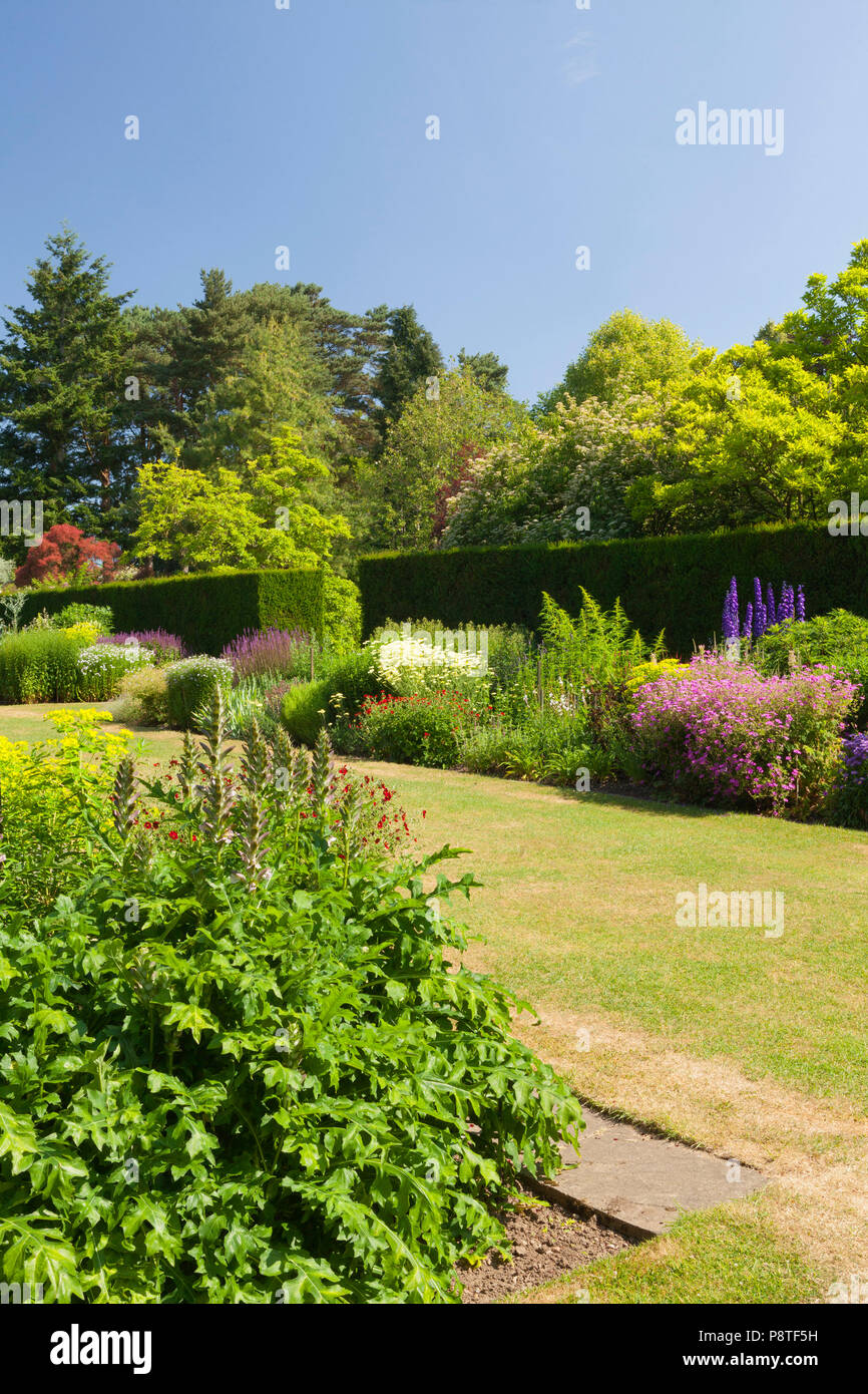 Newby Hall y jardines, Ripon, North Yorkshire, Reino Unido. El verano, de julio de 2018. Foto de stock