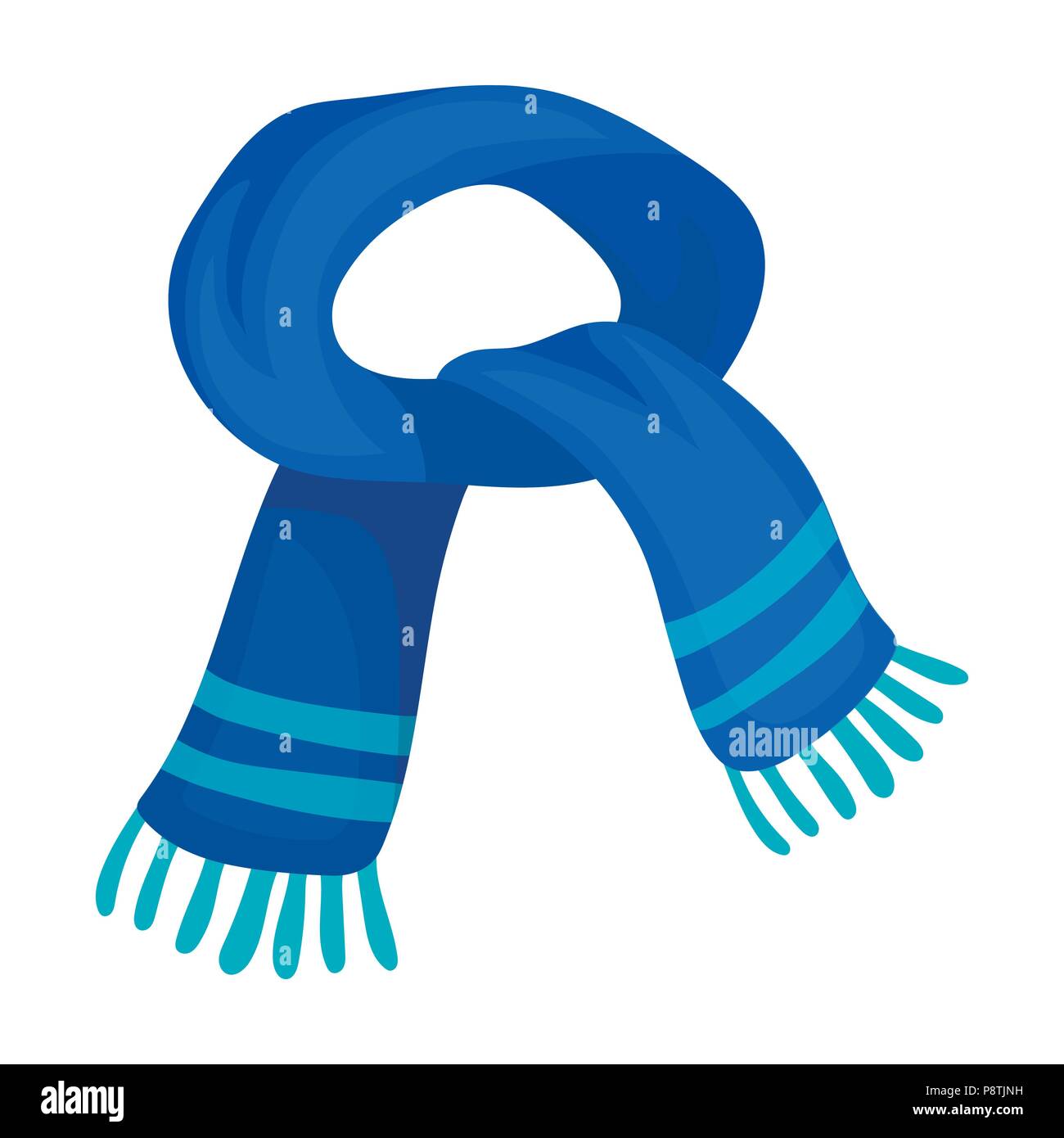 La bufanda azul.Invierno cálida bufanda de lana para el cuello.Pañuelos y  Bufandas único icono en el estilo de dibujos animados de símbolos  vectoriales ilustración web de stock Imagen Vector de stock -