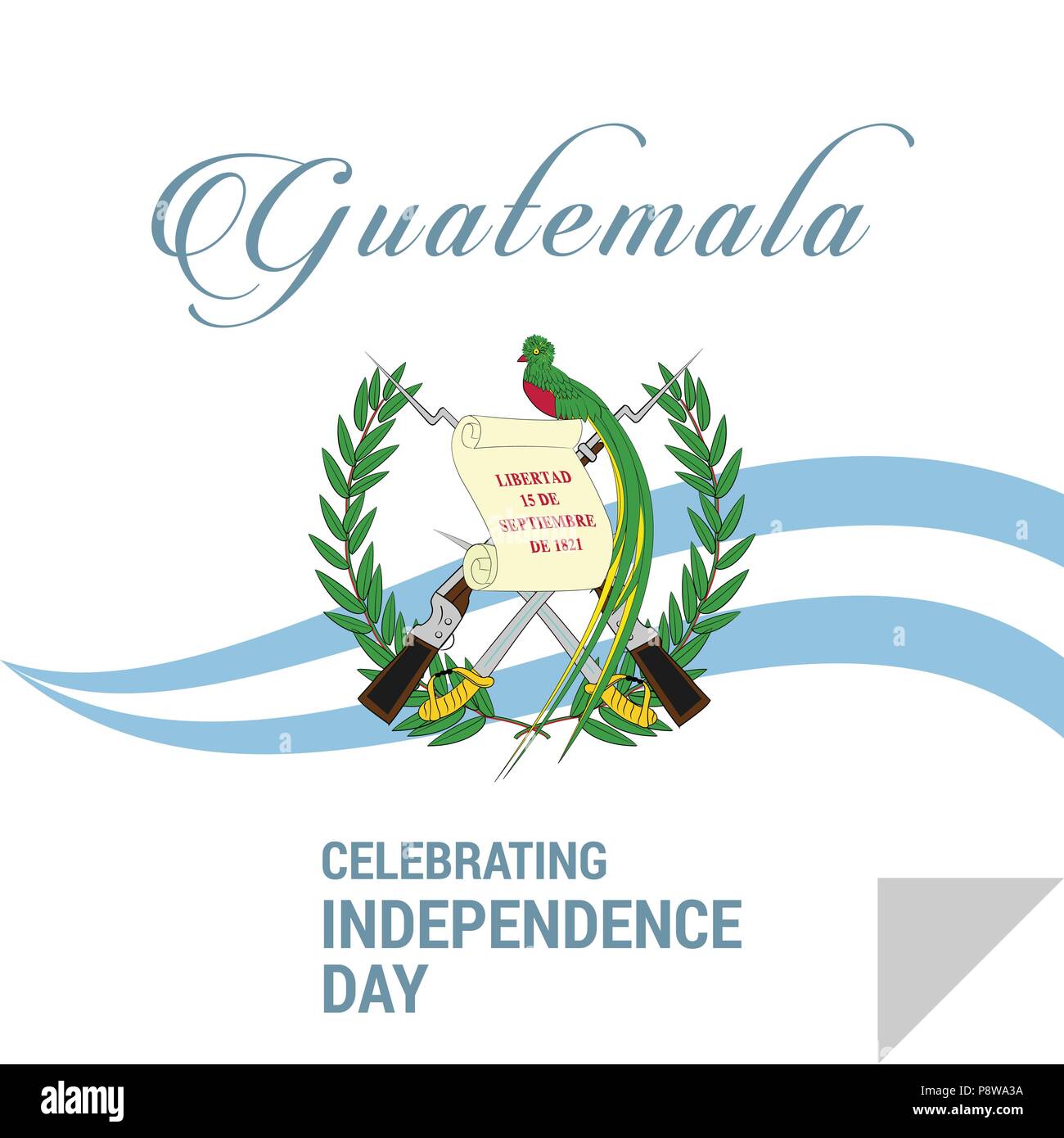Feliz Día de la Independencia de Guatemala Tarjeta de felicitación de