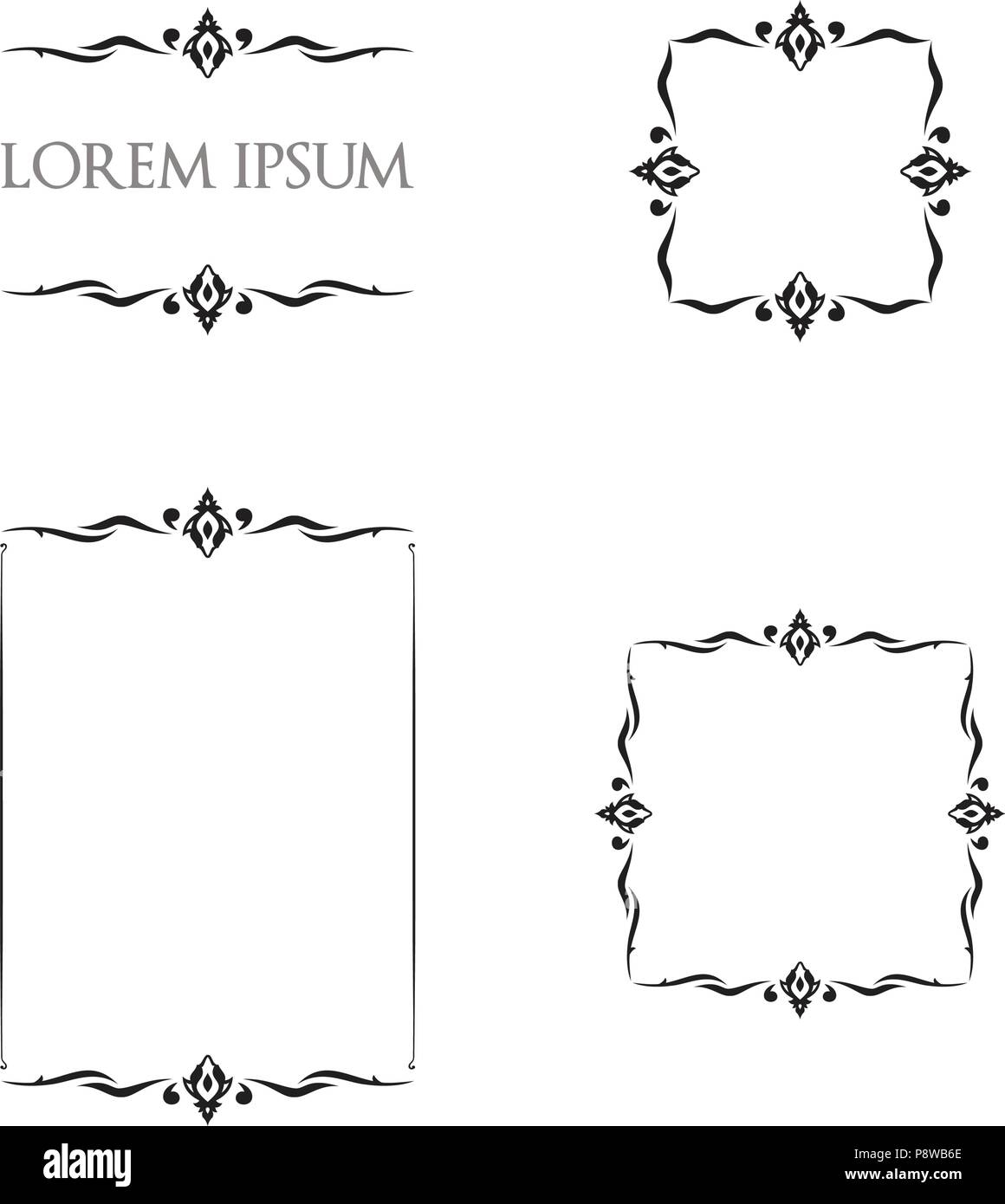 pics Vintage Bordes Decorativos Png https www alamy es los bordes de marcos florales vintage ornamento elementos decorativos image211999270 html