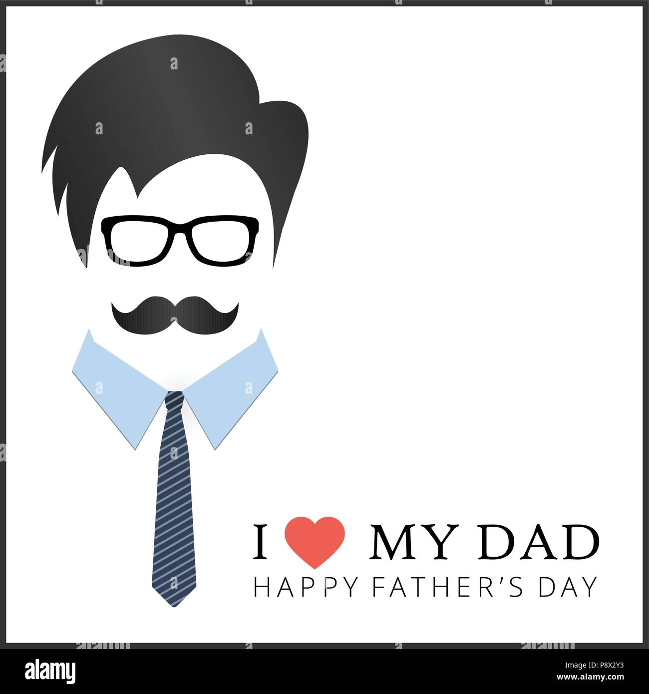Yo amo a mi papá. Feliz Día del padre de fondo. Para el diseño web y la  interfaz de la aplicación, también útil para la infografía. Ilustración  vectorial Imagen Vector de stock -