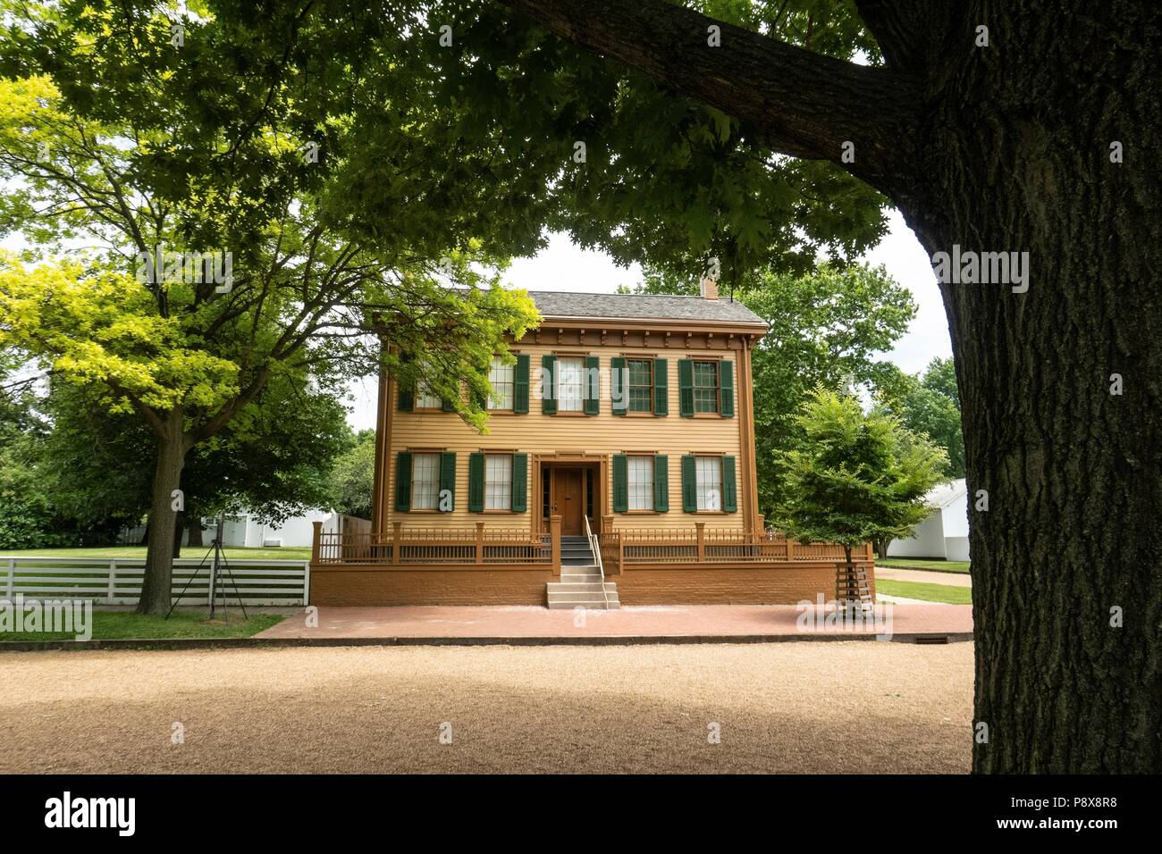 La casa de Abraham Lincoln en Springfield, Illinois, ahora monumento nacional Foto de stock