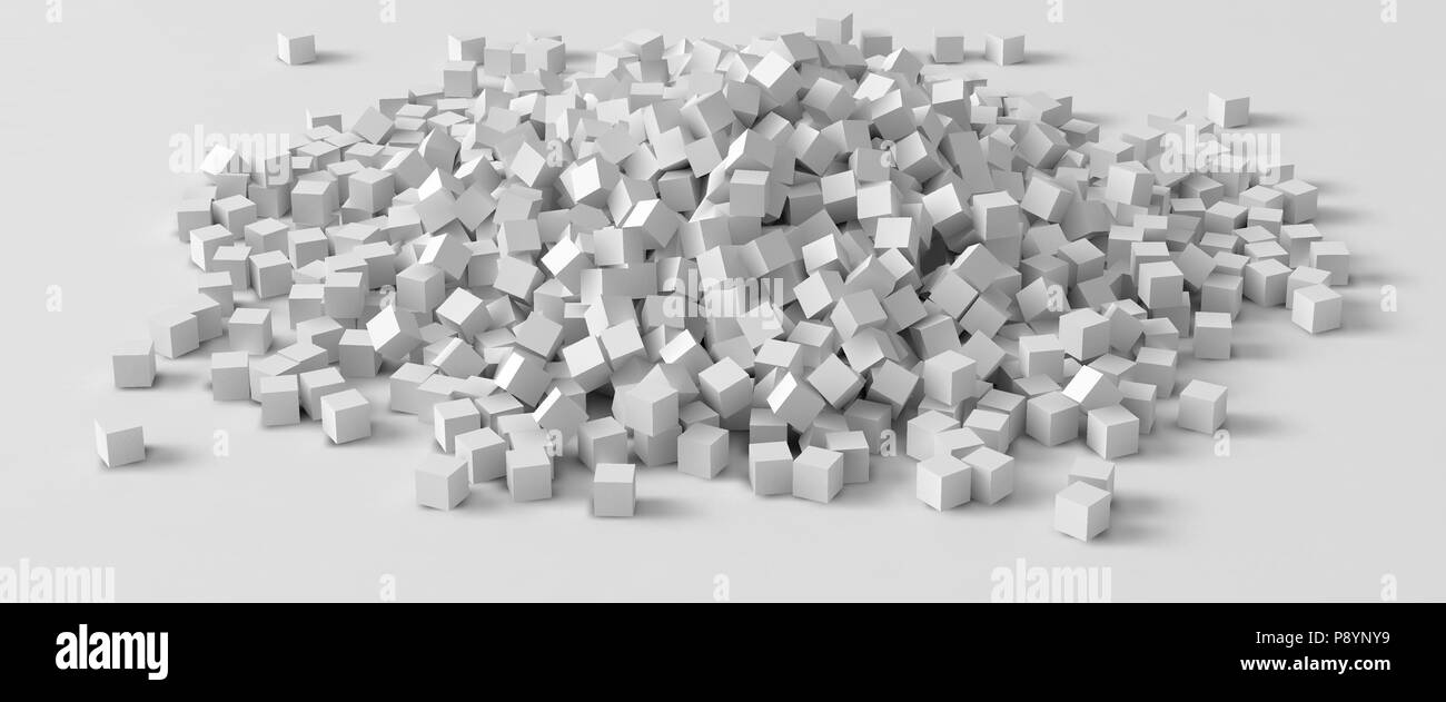 Montón de cubos, estilo 3D ilustración vectorial Ilustración del Vector