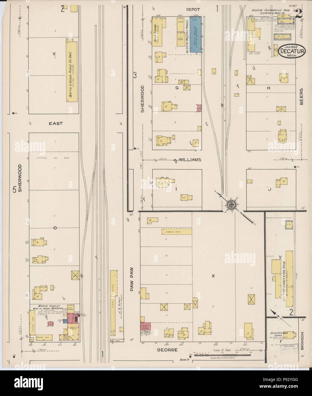 Mapa de decatur michigan fotografías e imágenes de alta resolución Alamy