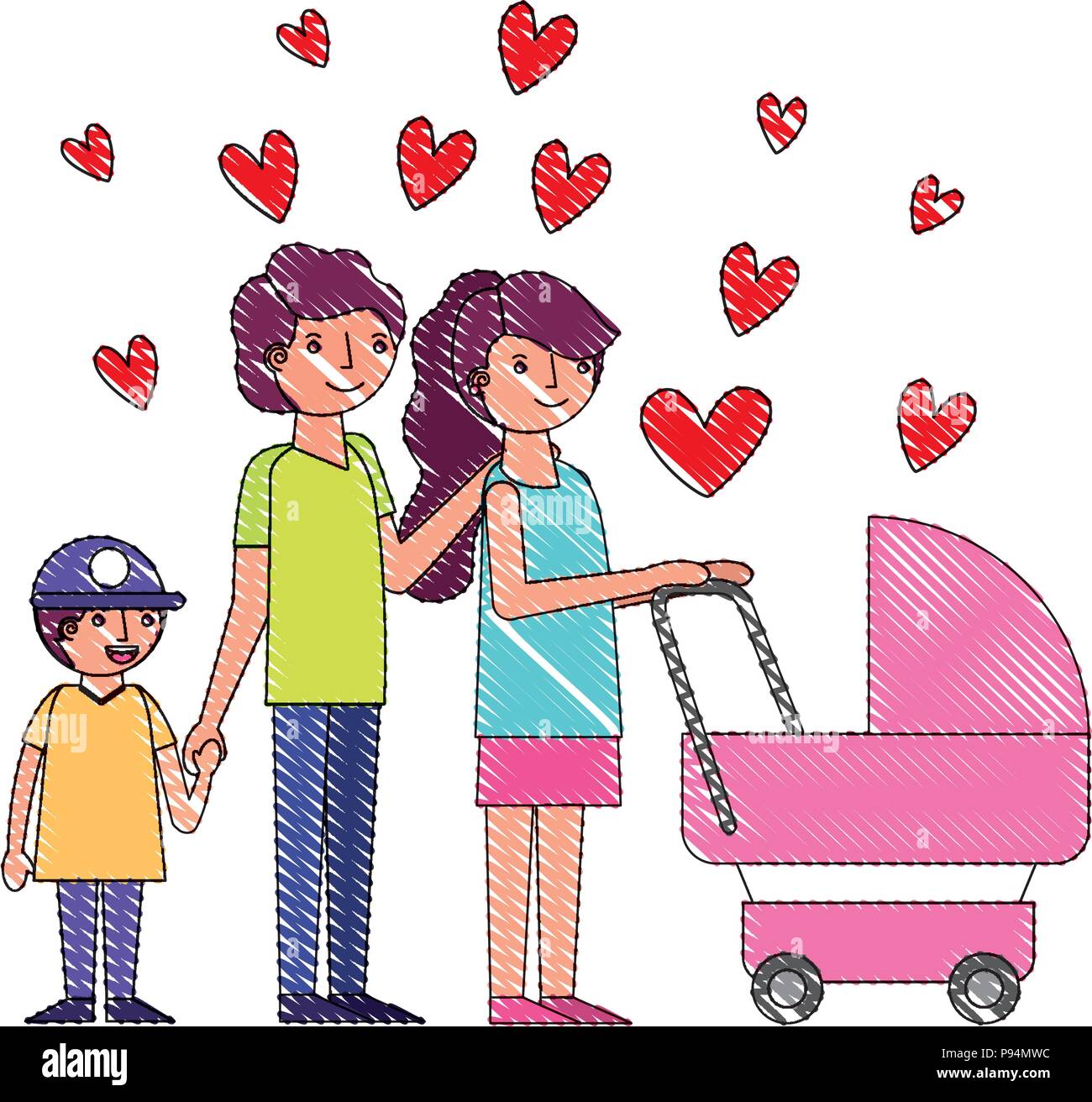 Papa Mama E Hijo Con Cochecito De Bebe Corazones Amor Dibujo Ilustracion Vectorial Imagen Vector De Stock Alamy Papa Mama E Hijo Con Cochecito De Bebe Corazones Amor Dibujo Ilustracion Vectorial Imagen Vector De Stock Alamy